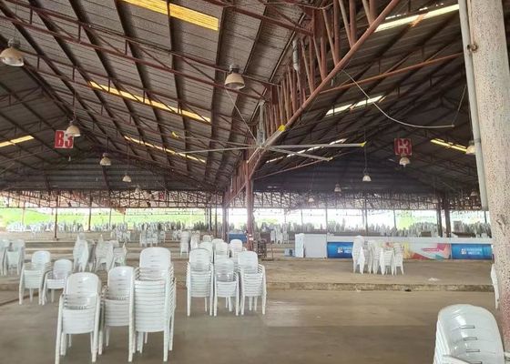 좋은 가격 수평선상 공랭장치 HVLS 천정 선풍기 24 피트 산업적 천정 선풍기 ODM 온라인으로