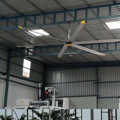 좋은 가격 슬라이버 회색 5.0m 16FT 큰 HVLS 천장 팬 환기기 온라인으로