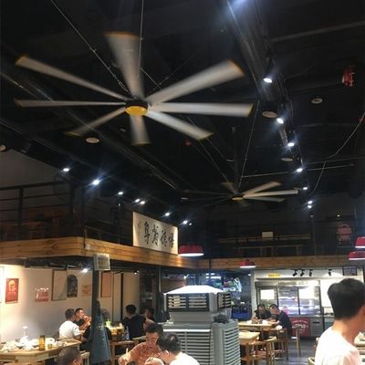 2.4m 8FT 브러시리스 HVLS 천장 팬 창고 및 상업용 장소 유지 보수 무료