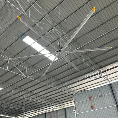 20FT 산업 HVLS 천장 팬 슬리버 회색 소장 동물 농장 유지 보수 무료 솔루션에 맞춤형 지원 ODM