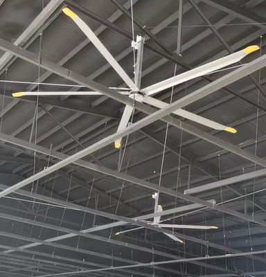 좋은 가격 AC 전기 전류 유형 장착 3m 10FT Hvls Pmsm 모터와 함께 산업용 실내 배기가스 천장 팬 온라인으로